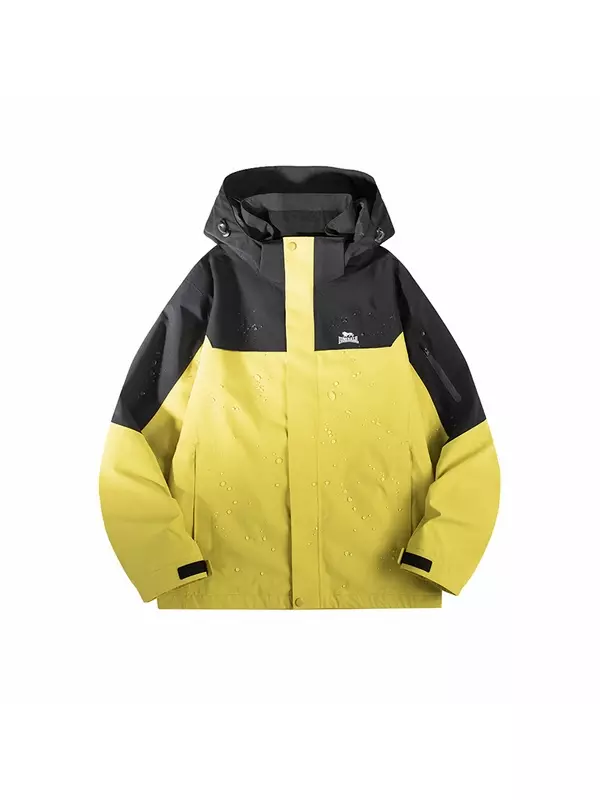 Водостойкая ветронепроницаемая износостойкая теплая ветровка женская LONSDALE, черно-белая (с утеплителем)