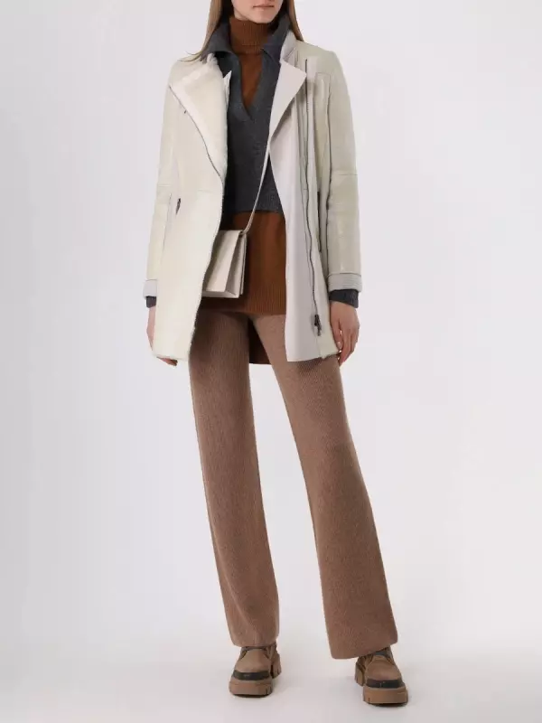 Дубленка на молнии