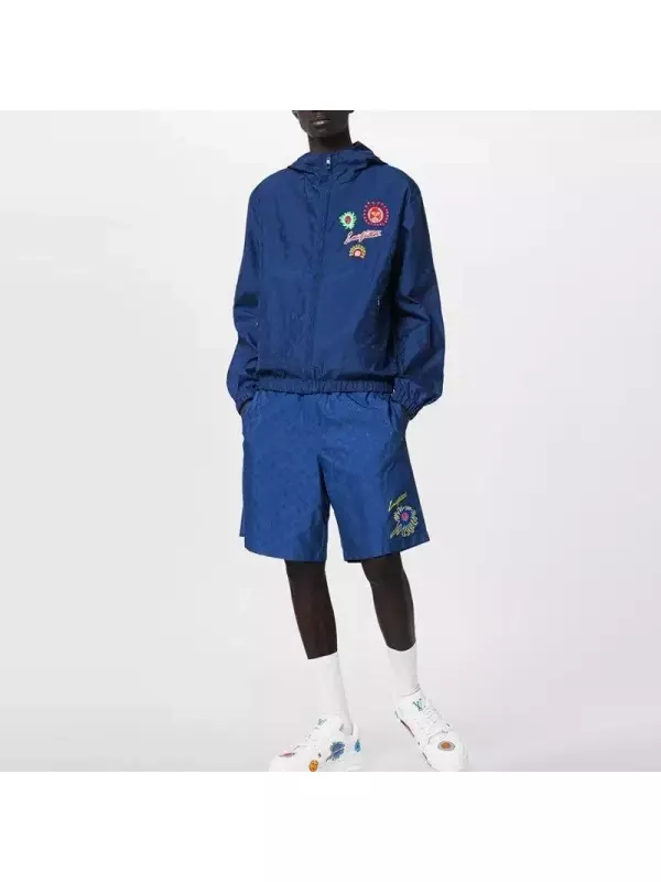 Ветровка с монограммой Louis Vuitton x Yayoi Kusama, синий