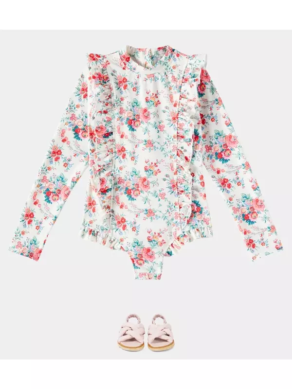 Купальник Aurelie с цветочным принтом и рюшами Louise Misha, Cream Rosa Festa