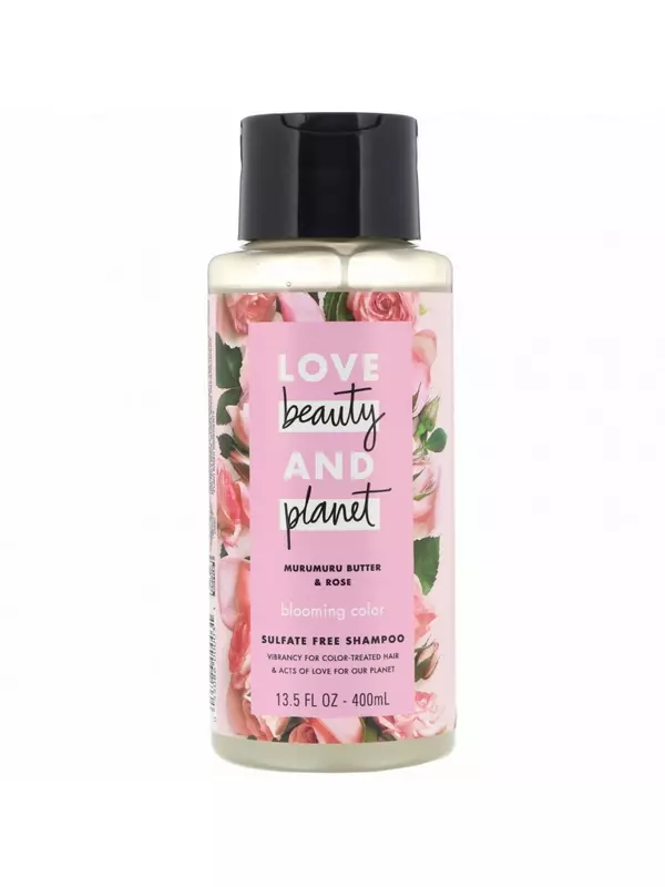 Love Beauty and Planet, Шампунь для яркости цвета волос, «Масло мурумуру и роза», 400 мл