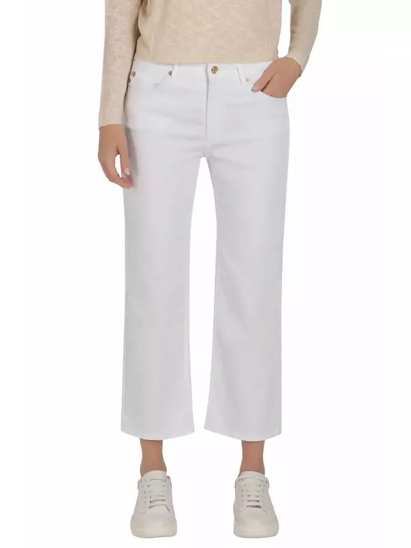 Джинсы-кюлоты белого цвета MAC