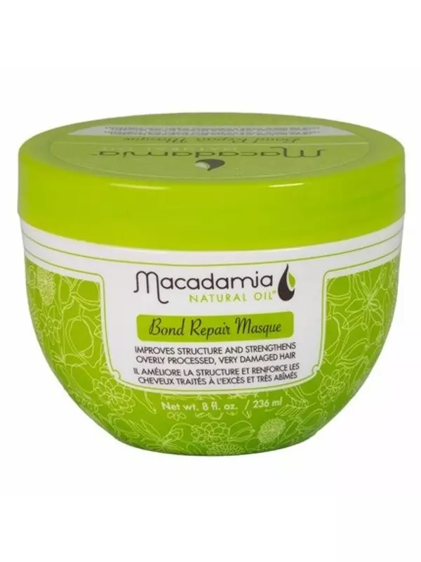 Восстанавливающая маска с натуральным маслом макадамии, 236 мл, с ферментированными аминокислотами, аргановым маслом и подсолнечным маслом - помогает оживить и укрепить чрезмерно обработанные, поврежденные волосы Macadamia