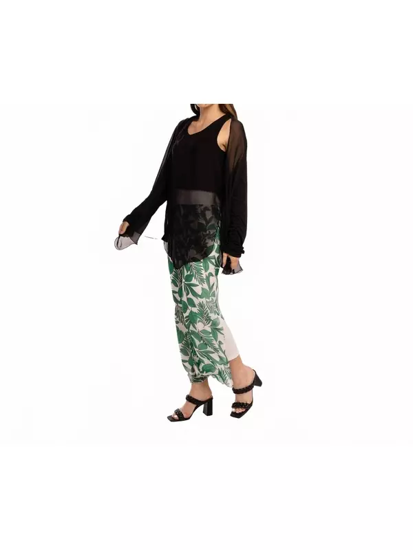 Вязаный кардиган с длинным рукавом в черном цвете Made in Italy