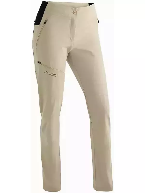 Спортивные уличные брюки Maier Latit Slim Vario W, женские походные брюки, длинные уличные брюки, узкие треккинговые брюки Maier Sports, коричневый