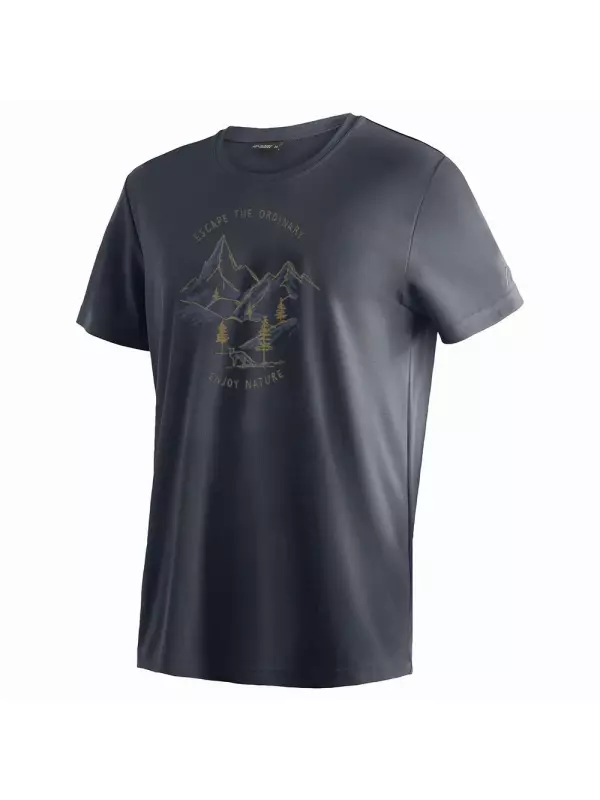 Футболка с коротким рукавом Maier Sports Dieter Print, серый