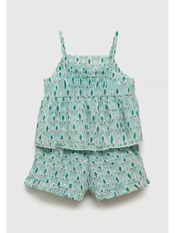 Пижама HOJAB SET Mango Kids, зеленый