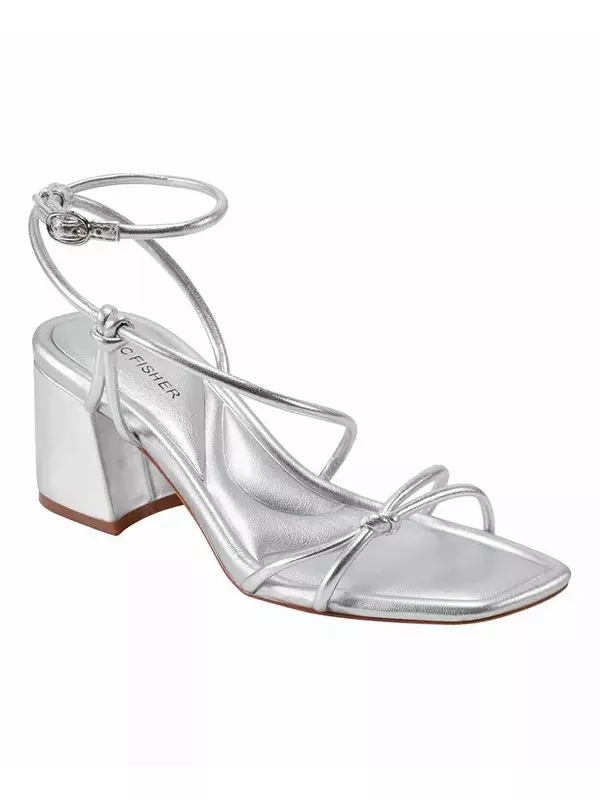 Женские сандалии Gurion Square Toe Dress Marc Fisher, серебряный