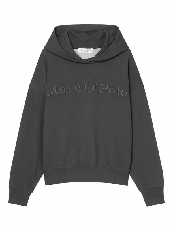 Marc O'Polo худи с вышитым логотипом, серый