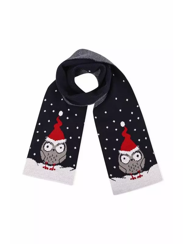Шарф с новогодним принтом Marhatter