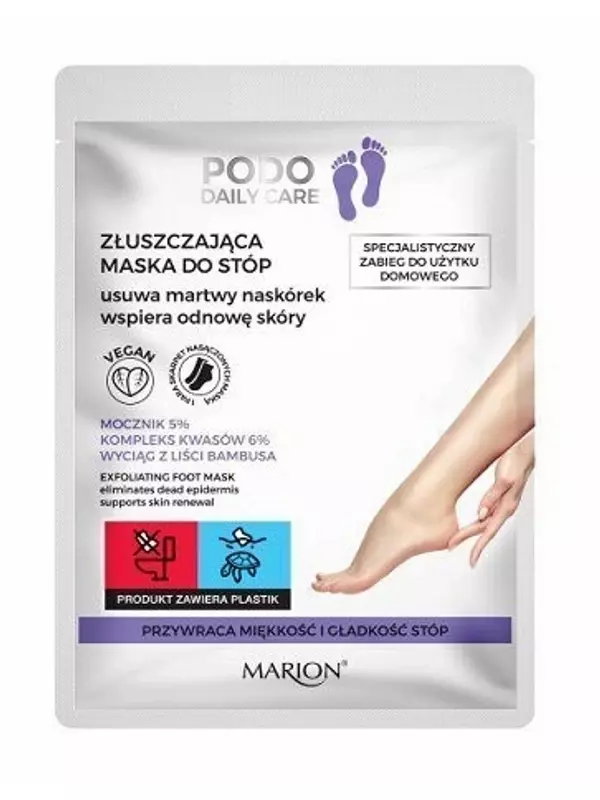 Отшелушивающая маска для ног Marion Podo Daily Care - пропитанные носки, 1 пара