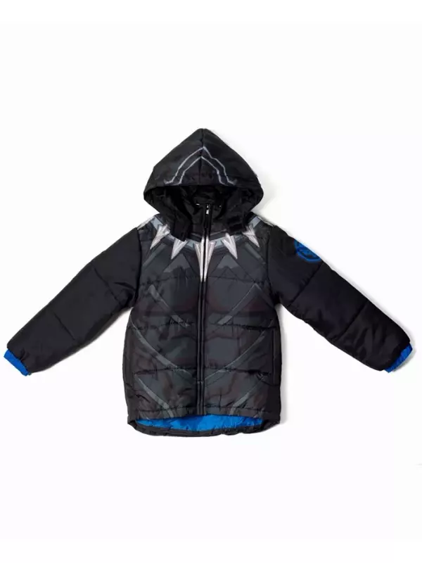 Зимняя утепленная куртка-пуховик с молнией для мальчиков Marvel Avengers The Hulk, серый