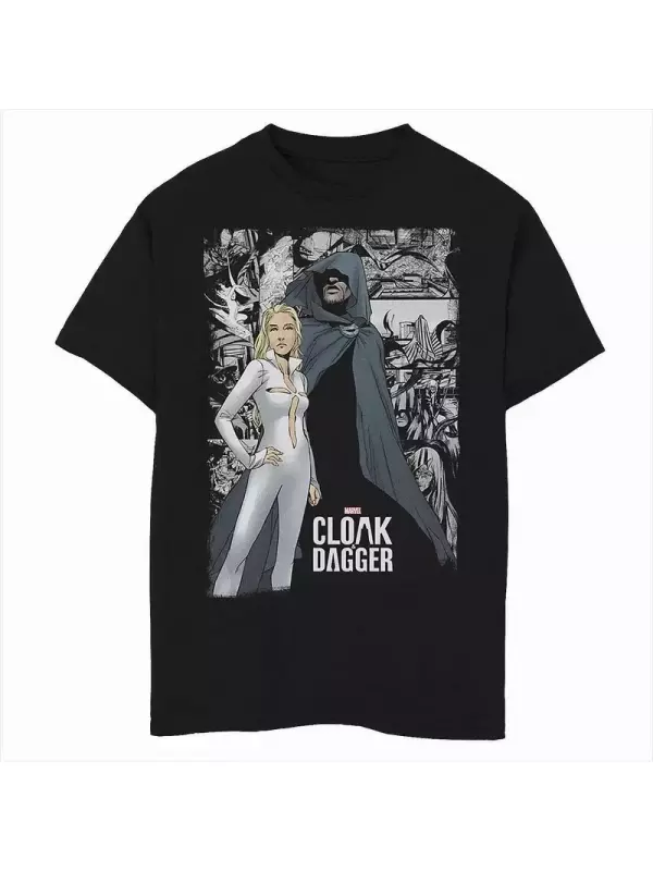 Футболка с рисунком комиксов «Плащ и кинжал Marvel» для мальчиков 8–20 лет Marvel