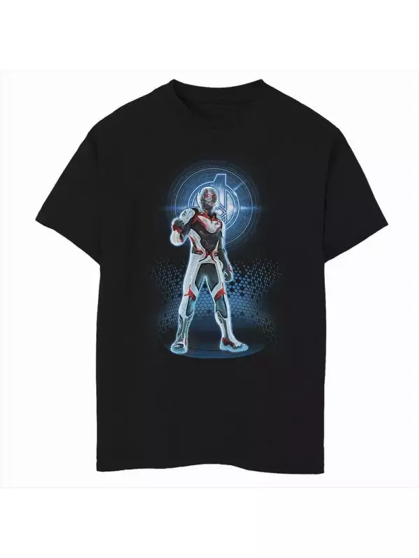 Квантовый костюм «Человек-муравей» с логотипом «Мстители: Финал» для мальчиков 8–20 лет, футболка с графическим рисунком и портретом Marvel