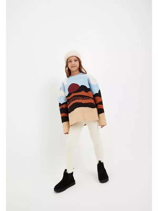 Черные детские угги из велюра