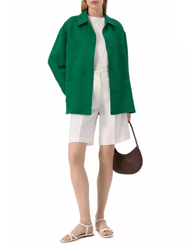 Рубашка из вискозы и льна Max Mara Studio