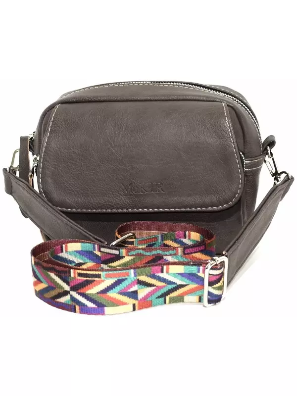 Сумка кросс-боди McKIR, фактура гладкая, кофейный