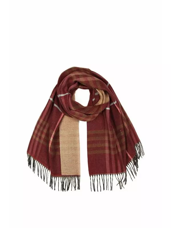 Палантин из смесовой шерсти в клетку Mellizos