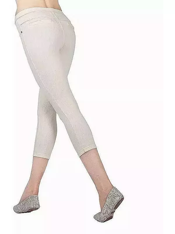 Женские леггинсы из хлопковой смеси длиной чинос-капри MeMoi, слоновая кость