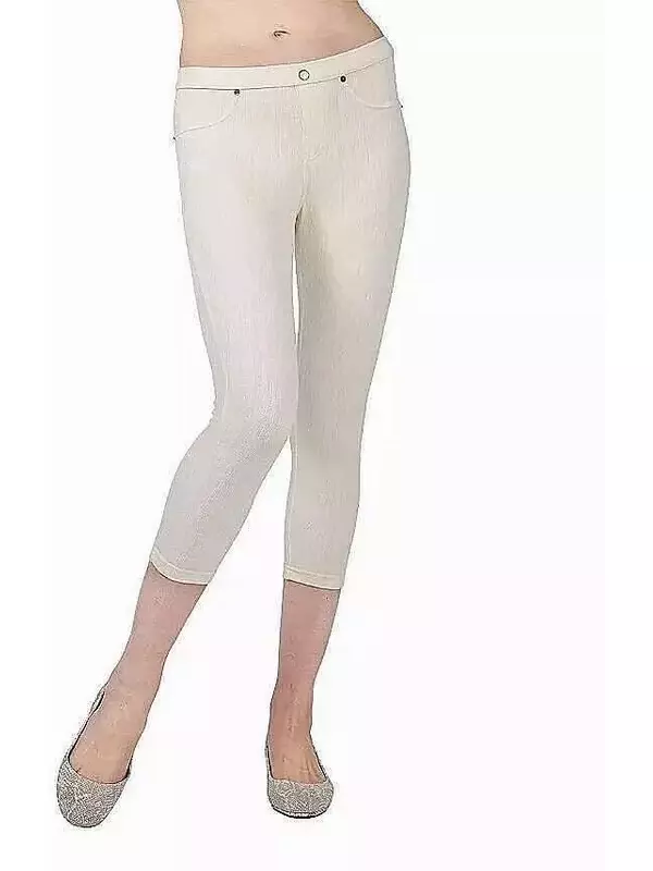 Женские леггинсы из хлопковой смеси длиной чинос-капри MeMoi, слоновая кость