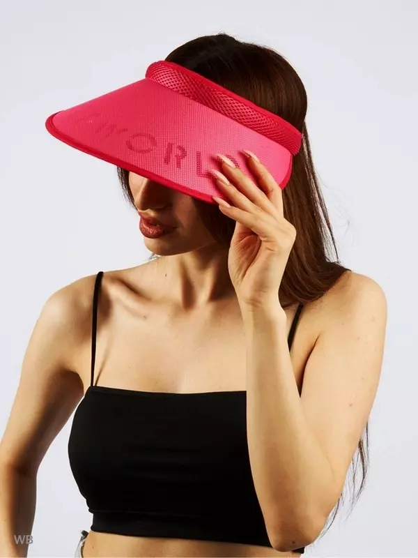 Козырек для женщин, размер 48/56, розовый