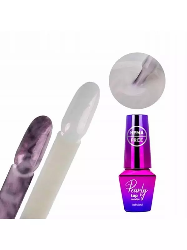 Гибридный топ Pearly Top с эффектом мрамора шампанского, Whiti Pink, 10г Molly Lac