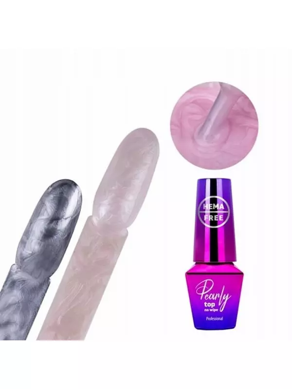 Топ гибридный топ с эффектом шампанского мрамора, Daisy Silver, 10г Molly Lac Pearly