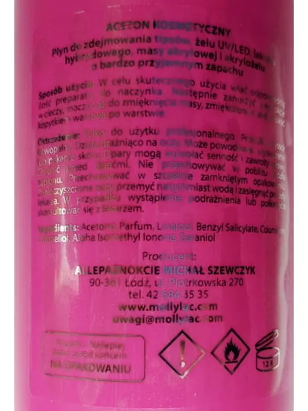 Я тебя растворю... Ремувер 500мл ацетон Molly Lac