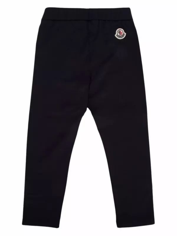 Moncler Enfant леггинсы-стрейч с логотипом, черный