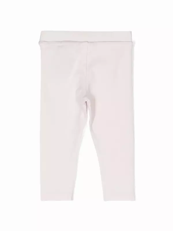 Леггинсы с эластичным поясом и нашивкой-логотипом Moncler Enfant, розовый