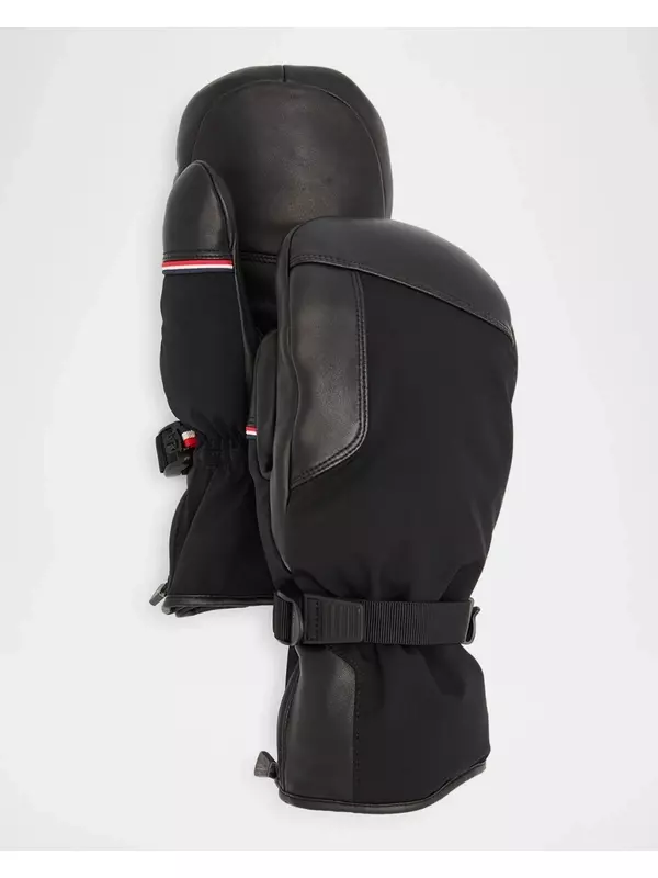 Мужские лыжные перчатки с мягкой подкладкой Moncler Grenoble, черный