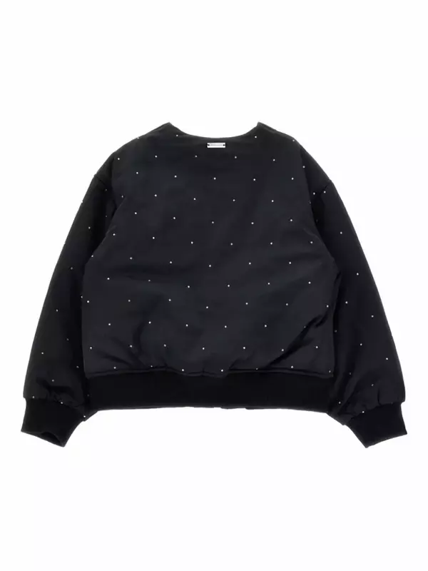 Monnalisa бомбер с кристаллами, черный