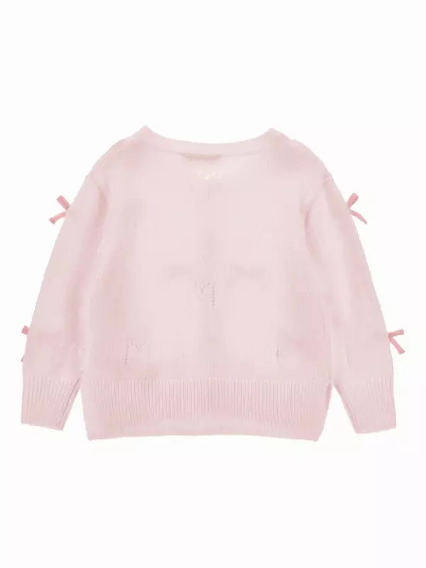 Кардиган с бантами Monnalisa, розовый