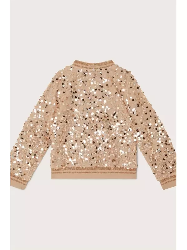 Куртка бомбер с пайетками Monsoon, золотой