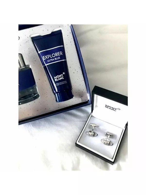 Подарочный набор Explorer Ultra Blue — парфюмированная вода-спрей, 60 мл + гель для душа для мужчин, 100 мл, Mont Blanc