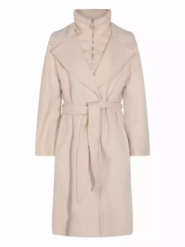 Пальто на молнии с поясом Moorer, нейтральный