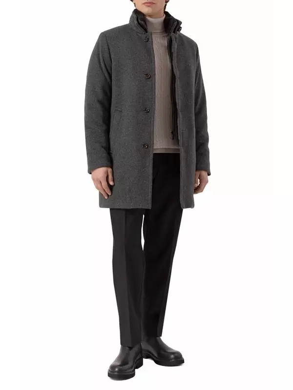 Пальто Bond-FUR с воротником из овчины Moorer