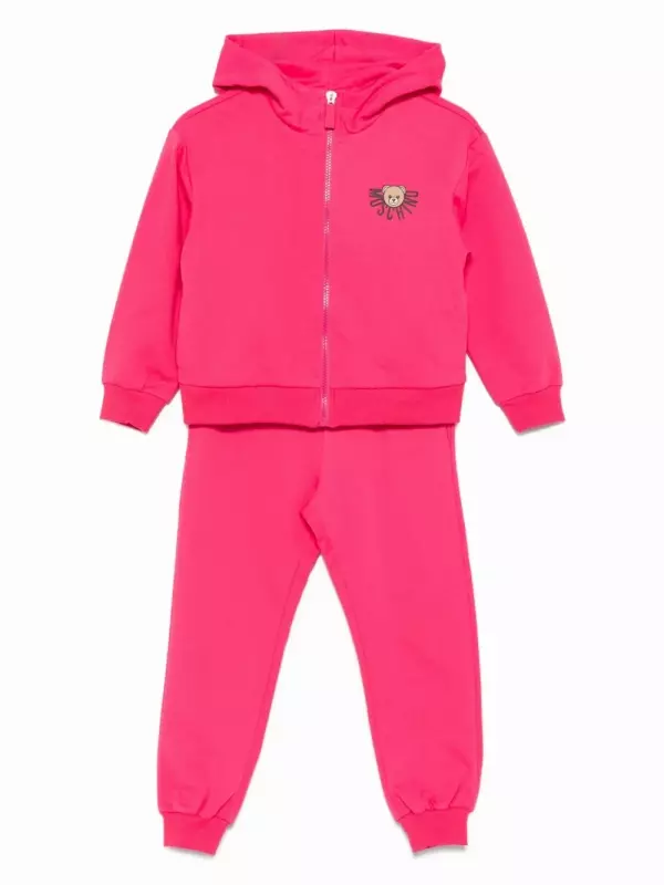 Спортивный костюм с принтом тедди Moschino Kids, розовый