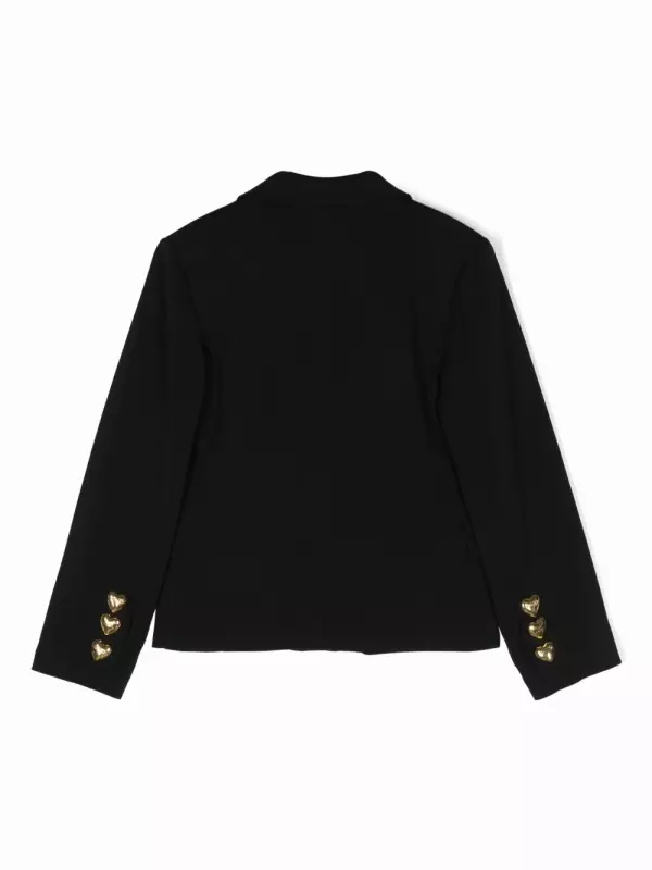 Однобортный пиджак Moschino Kids, черный