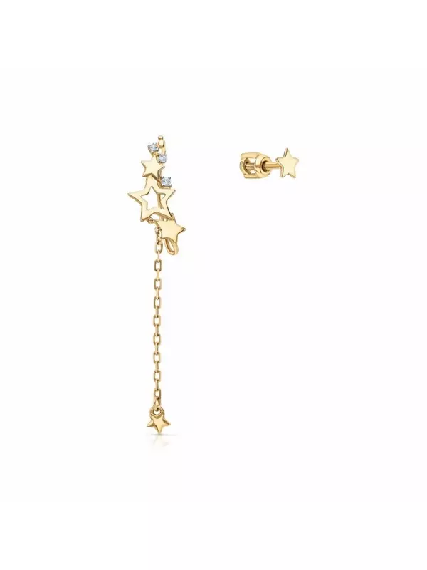 Золотые серьги с фианитами