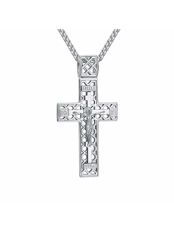 Серебряный крест-подвеска