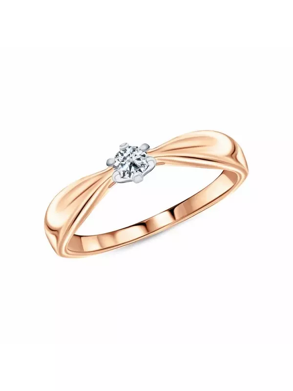 Золотое кольцо с фианитами