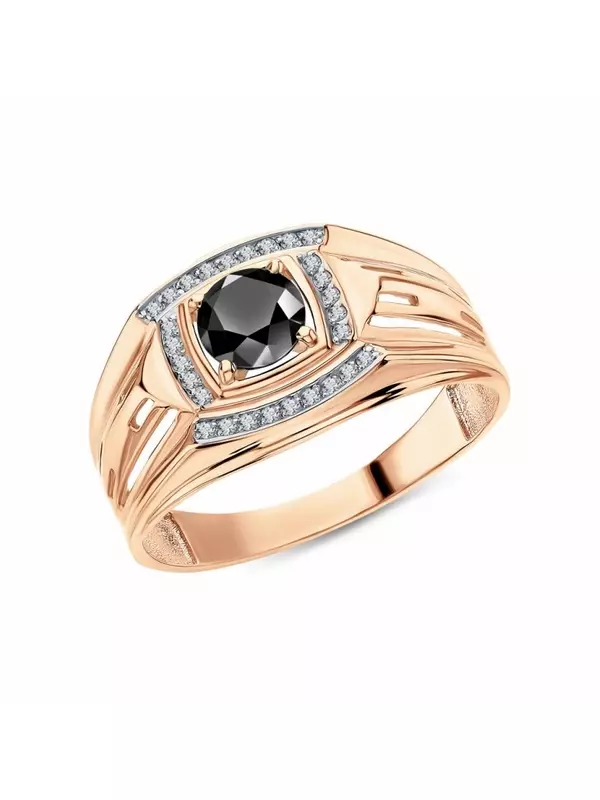 Золотое кольцо с фианитами