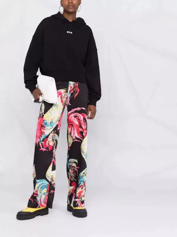 Худи с логотипом MSGM, черный