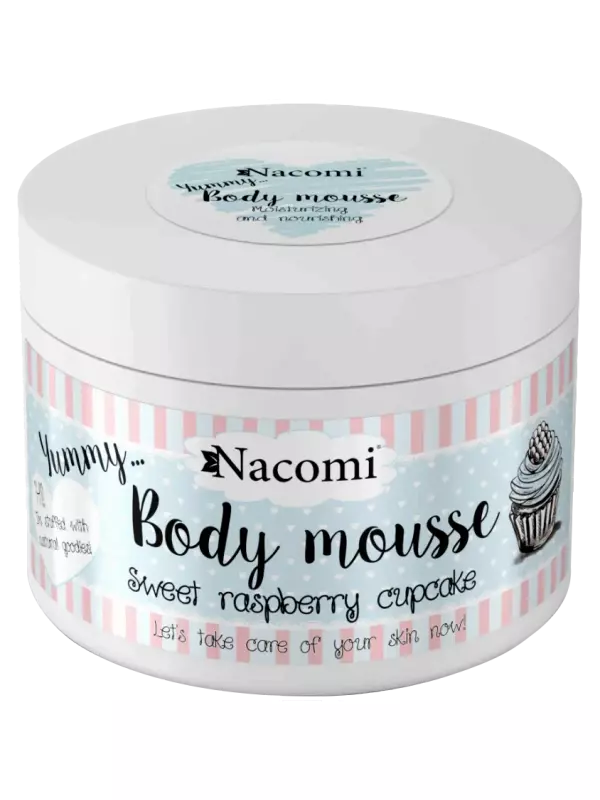 Nacomi Sweet Raspberry Cup питательный мусс для тела малина, 180 мл