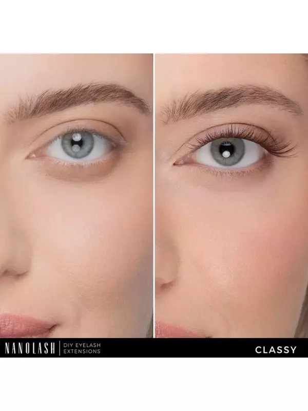 Набор коричневых накладных ресниц CLASSY Nanolash - ресницы своими руками, 36 пучков