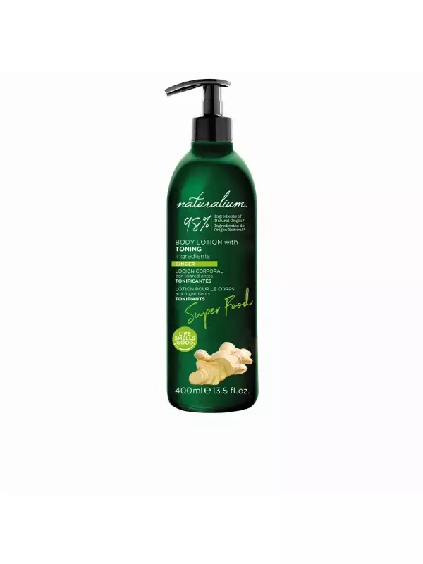 Лосьон для тела Super food ginger toning body lotion Naturalium, 400 мл.