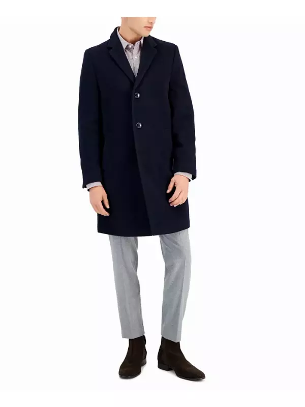 Мужское пальто Barge Classic Fit из шерсти с кашемиром Nautica, синий