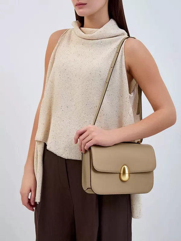 Кожаная сумка Phoenix с винтажным замком и съемным ремешком