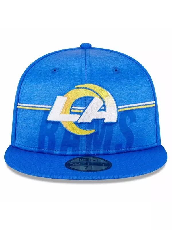 Мужская облегающая кепка New Era Royal Los Angeles Rams 2023 NFL Training Camp 59FIFTY